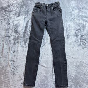 91 Cotton On Jeans Womens 4 Black Denim Mid Shape Embracer Streetwear Grunge
